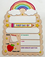 First Day of School Sign Board Kindergarten Photo Prop Back to School Board