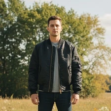 Air Force Flyers MA-1 Flight Jacket size Small Black/Orange Bomber Rothco USAF