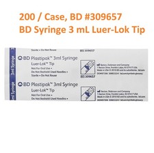 OEM BD 309657 3 mL General Purpose Syringe with Luer Lok Tip Syringe BD Luer-LoK