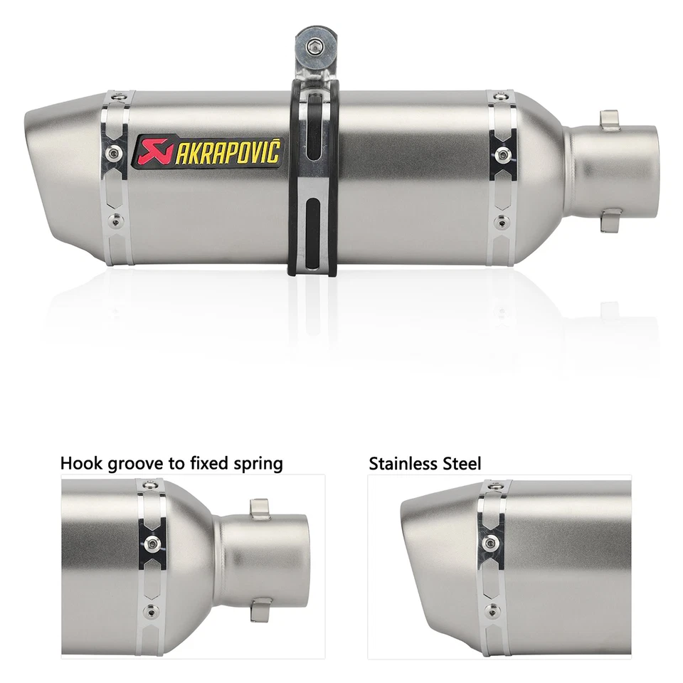 38mm-51mm Universal Slip On Motorcycle Exhaust Muffler Tail Pipe W/DB Killer Foto 4 de 4