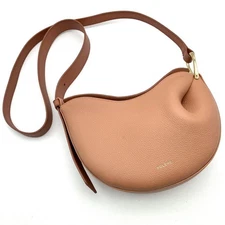 POLÈNE Tonca Leather Shoulder Bag Maple Used Authentic