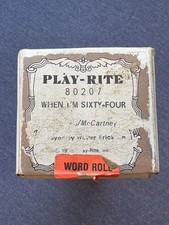 Vintage Beatles When I  m Sixty Four Play-Rite Pianola Roll