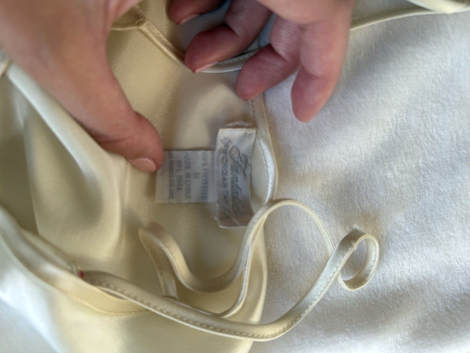 Satin Nightgown By Fantasies Morgan Taylor, Slits On The Sides