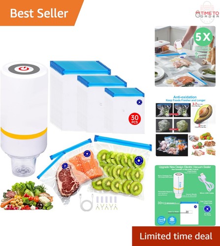 42 PCS Sous Vide Vacuum Set Reusable Bags Clips Food Storage Cooking Supplies - Picture 1 of 10
