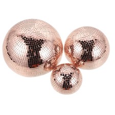 3pcs Half Disco Ball: Reflective Mirror Ball - 7.7"/5.9"/3.9" Adhesive Half