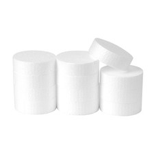 Crafare 3 Inch Foam Circles for Crafts 12 Pack 1 3x3x1 inch 12pcs, white