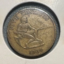1964 Philippines 5 Centavos coin - Good condition