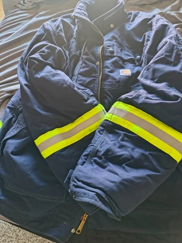 Carhartt FR Flame Resistant Coat Style 102182-410 Blue 2XL Regular NEW image 3
