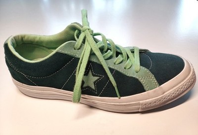 Converse Chucks One Star Low Sneakers Wildleder Dunkelgrün Grün Size 40