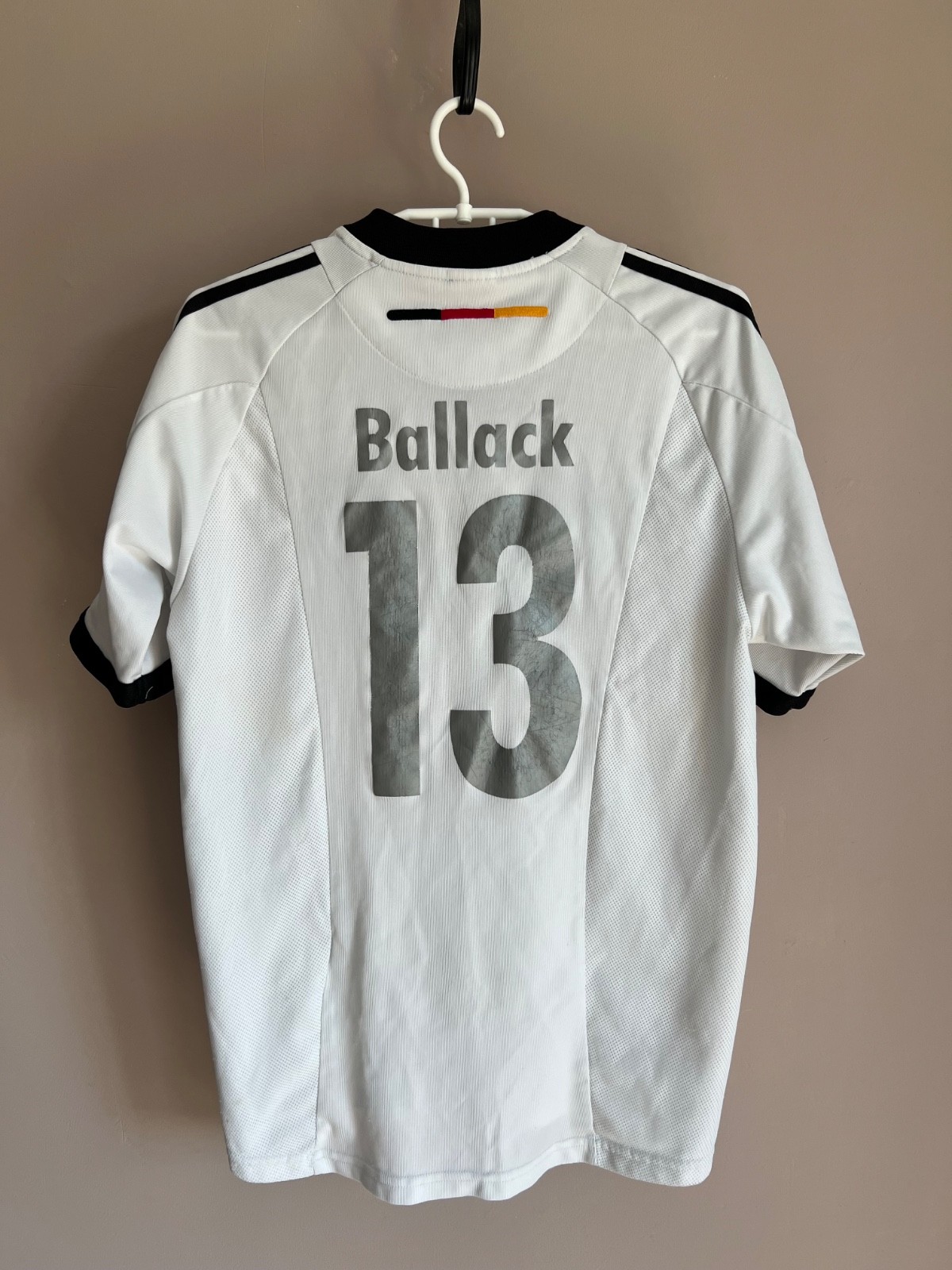 Germany Home Football Shirt Adidas Vintage Soccer Size S BALLACK #13
