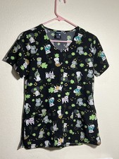 Zoe  Chloe Scrub Top Medical Uniform XS St Patty  s Day