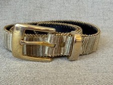 Vintage 90s Boho Southwestern Tapestry Colorblock Belt Beaded Edge Sz Small