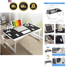 Mesa Cama Portátil, Escritorio Portátil para Cama, Escritorio Plegable para Laptop Cama Escritorio con Cargador USB...