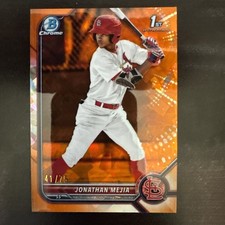 2022 Bowman Chrome Sapphire 1st Jonathan Mejia Orange /75 RC Cardinals