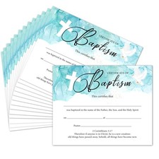 Baptism Certificates for Church, 25 Pcs Baby Dedication Certificates,...