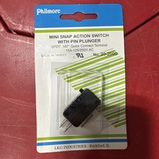 Philmore 30-2000 SPDT ON- ON Pin Plunger Miniature micro Switch 15A-125/250V AC