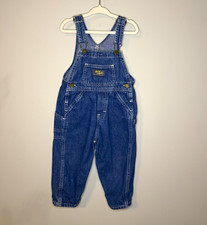 Vintage OshKosh B'Gosh Blue Denim Kids Overalls Size 24 M/2T Baby B  Gosh