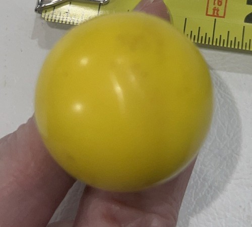 8 Vintage Bright Yellow Porcelain Drawer Knobs Round 1" Ceramic Pulls Cabinet - Picture 8 of 8