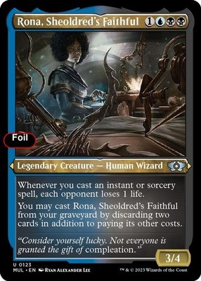 Foil Rona, Sheoldred's Faithful (Foil Etched) - 123 - NM - March of the Machi...