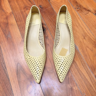 #ad JEFFREY CAMPBELL Alter ego Kitten Heel Pump In Light Yellow 10 $89.00
