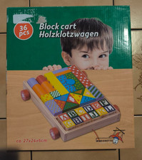 Holzklotzwagen 36 Teile ovp