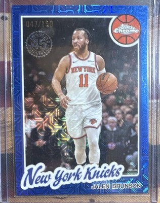 Topps 2025-26 Silver Pack Blue Refractor Jalen Brunson #TC-JBR /150 Knicks