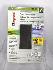 Legrand Radiant 700W 3-Way 1-Pole Dimmer Switch Dark Bronze RHCL453PDBCCV4