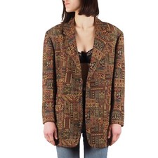 Moschino Cheap and Chic Vintage Tribal Textured Blazer Jacket size US 12 / IT 46