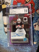 2022 Panini Clearly Donruss Autographs #84 Zamir White Purple #/175 CGC 10 GEM 