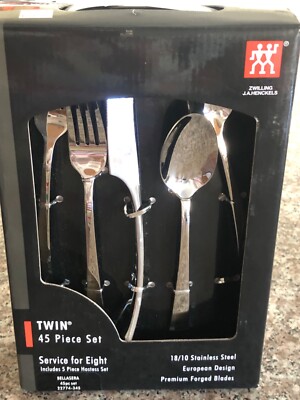 ZWILLING J.A Henckels Twin 45 Piece Set Stainless Steel.NEW