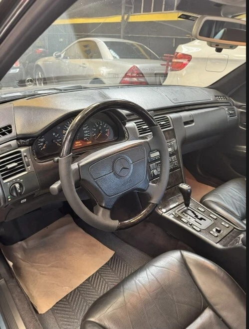 96-98 Mercedes E430 W210 руль темно-зеленый дерево + BK кожи предварительный фейслифтинг - Изображение 2 из 4