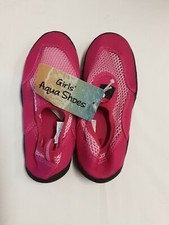 Girls Pink Aqua Shoes W/Rubber Soles For The Pool Or Beach Size L 2-3 BNWT 