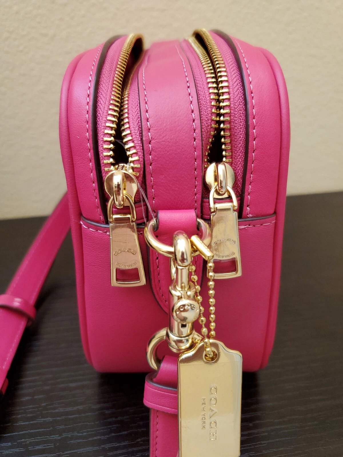 Coach Jes trapuntata lineare a tracolla in pelle $428 autentico