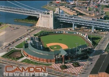Campbell's Field Camden New Jersey Baseball Stadium Riversharks Bridge, Postcard