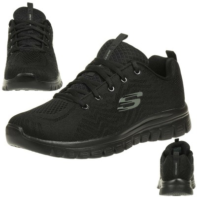 Skechers Sport Womens GRACEFUL GET CONNECTED WIDE FIT Sneakers Damen  Schwarz | eBay