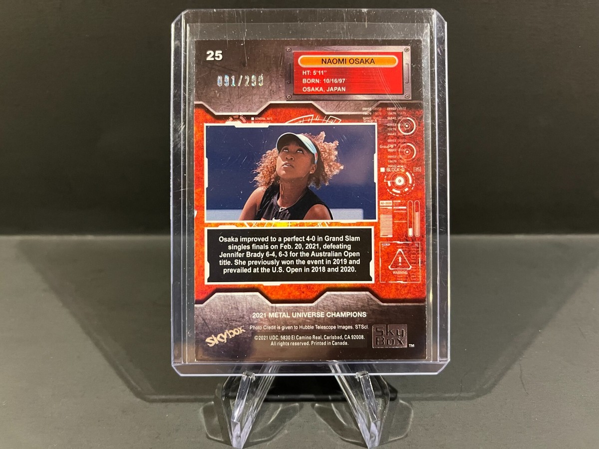 Naomi Osaka 2021 Skybox Metal Universe Champions Sparkle RC