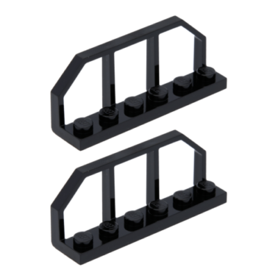 NEW LEGO® Train 2x Wagon Hand Rail 1.5x6x2 Fence Plate Black 6583