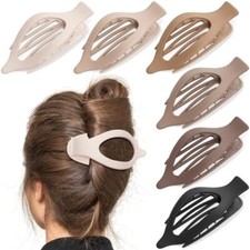 6 Packs Large Flat Hair Clips, 6 Count Pack of 1 A Classic Neutral Collection