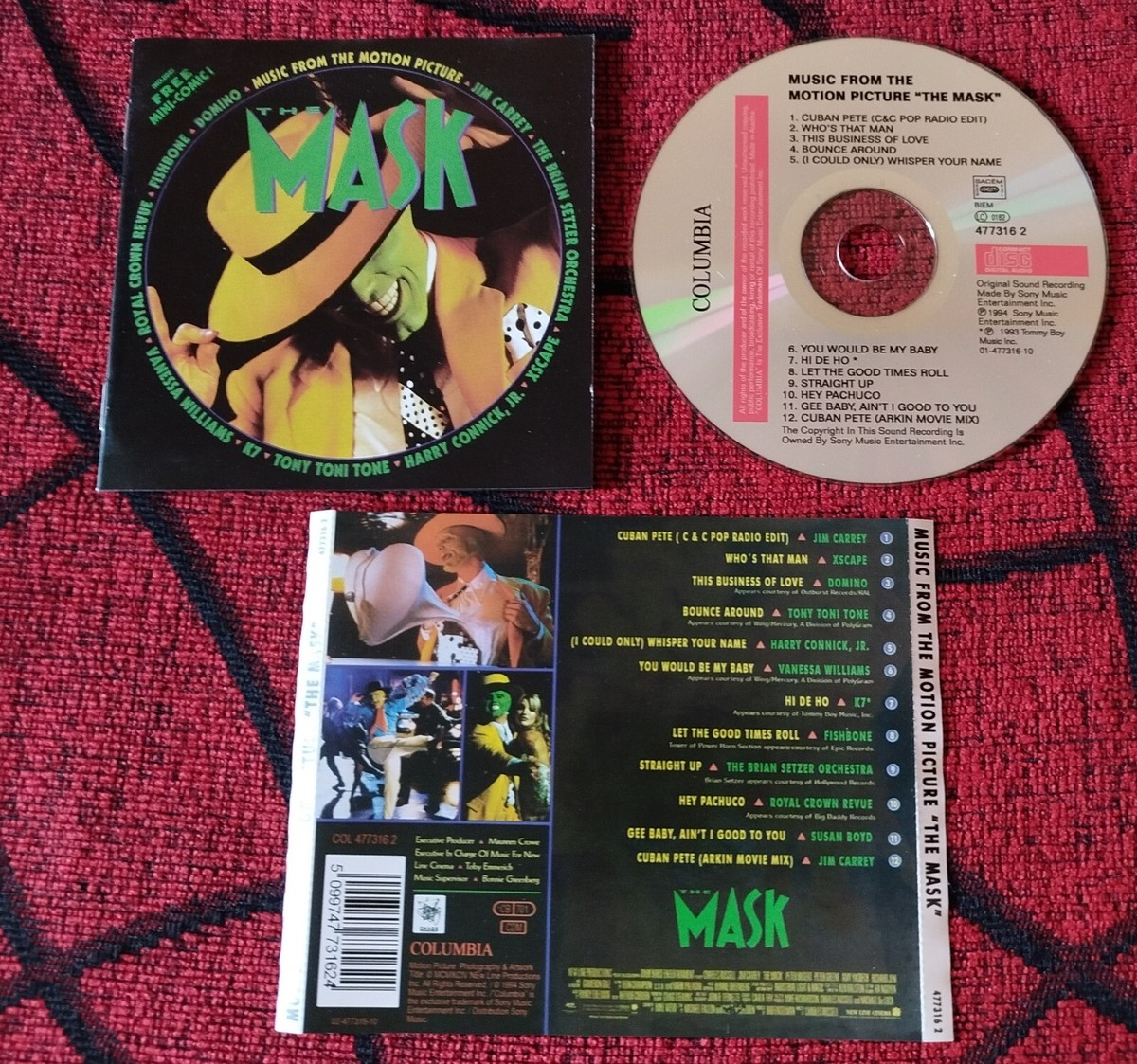 THE MASK ** Soundtrack ** 1993 AUSTRIA CD JIM CARREY Harry Connick