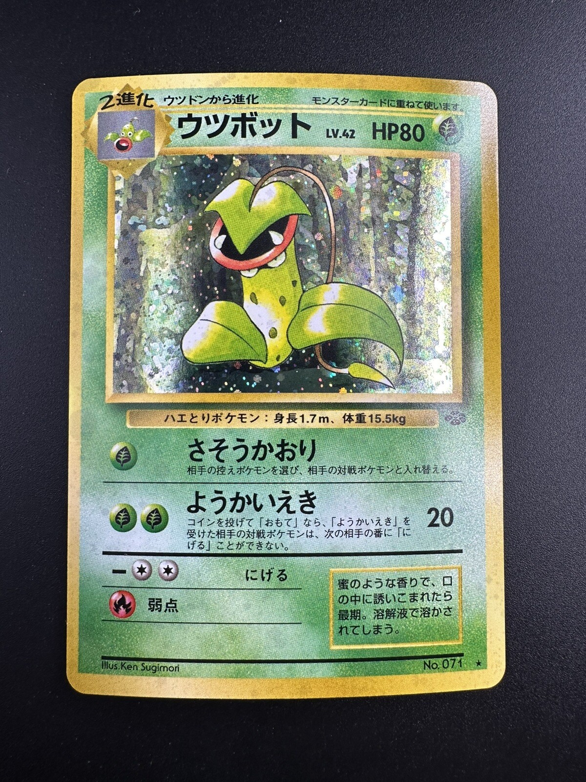 Victreebel 071 Pokemon Japanese Jungle Holo Rare 1997 Card (NM) V2