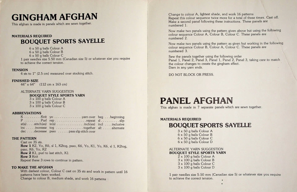 Sports Afghans Knitting Patterns By Bouquet - Image 2 of 3