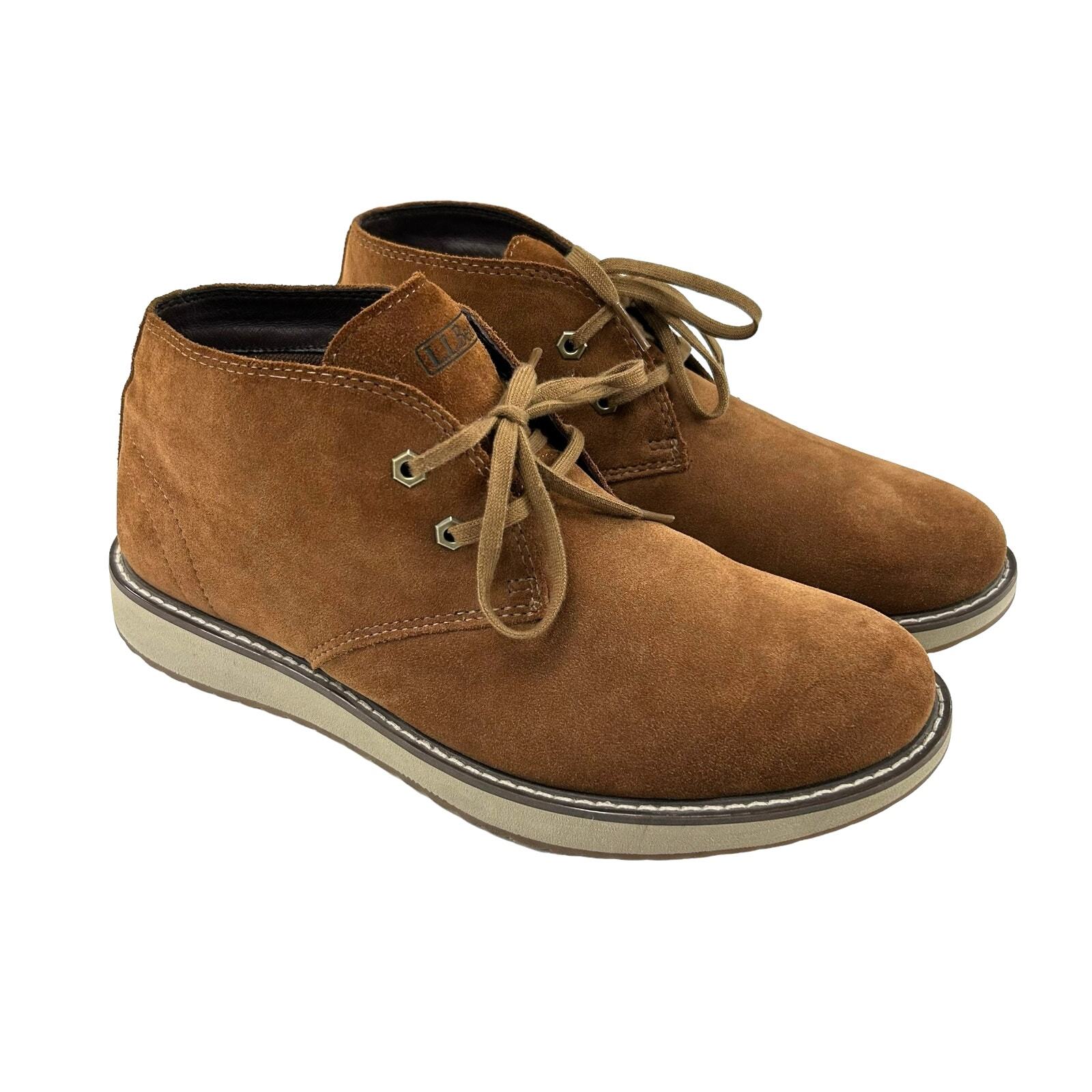 L.L. Bean Men's Brown Stonington Chukka Suede Leather Water Resistant Boots 10.5 eBay