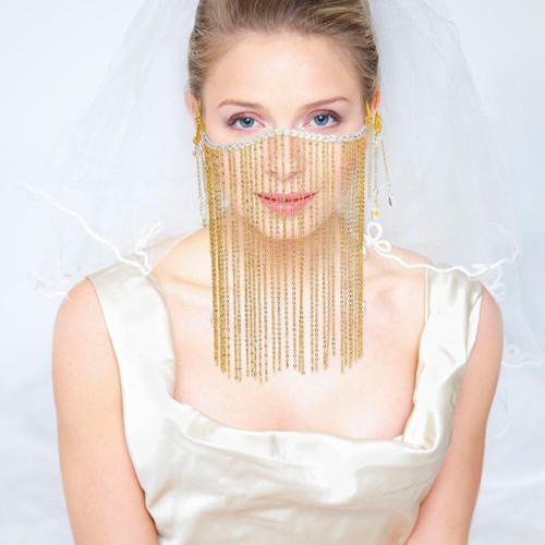 Quaste Gesicht Abdeckung Fringe Kette Hanfu Gesicht Abdeckung - Bild 3 von 12