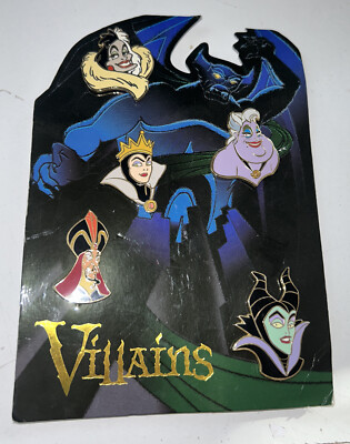Disney 5 Pin Set Villains Faces Nemesis Le 1000 2007 Maleficent