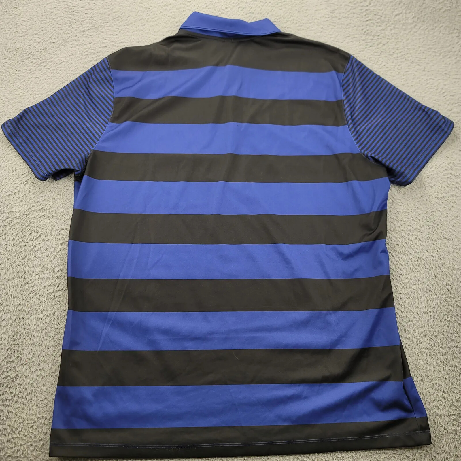 Nike golf Shirt Mens XL Blue Striped Polo Outdoors Casual Swoosh Stardard Fit thumbnail 2