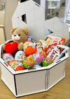 Sweet Gift box for boy girl Wooden Heart with of Kinder Surprise eggs chocolate