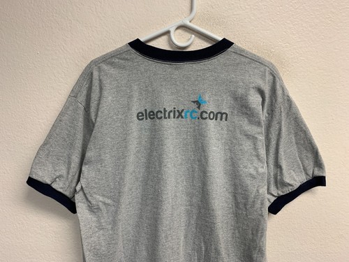 Vintage Electrix RC Men's T-Shirt XL Gray Ringer Anvil RC Car Trucks Y2K VTG EUC - Picture 5 of 8