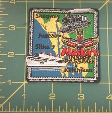 Alaska Inside Passage iron on Embroidered Patch - we combine & ship worldwide