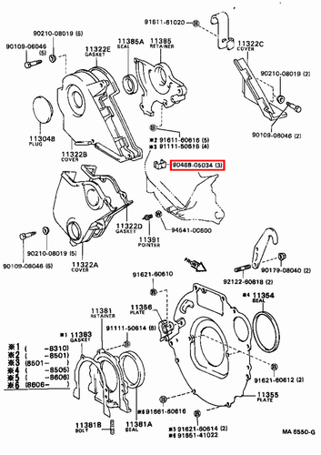 Genuine LandCruiser 80 75 70 78 Series 1HZ 1KZ 1PZ 1HD Timing Belt Cover Clip - Picture 16 of 20