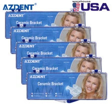 5Pack Dental Orthodontic Ceramic Brackets Braces Roth Roth.022 Hooks 3-4-5